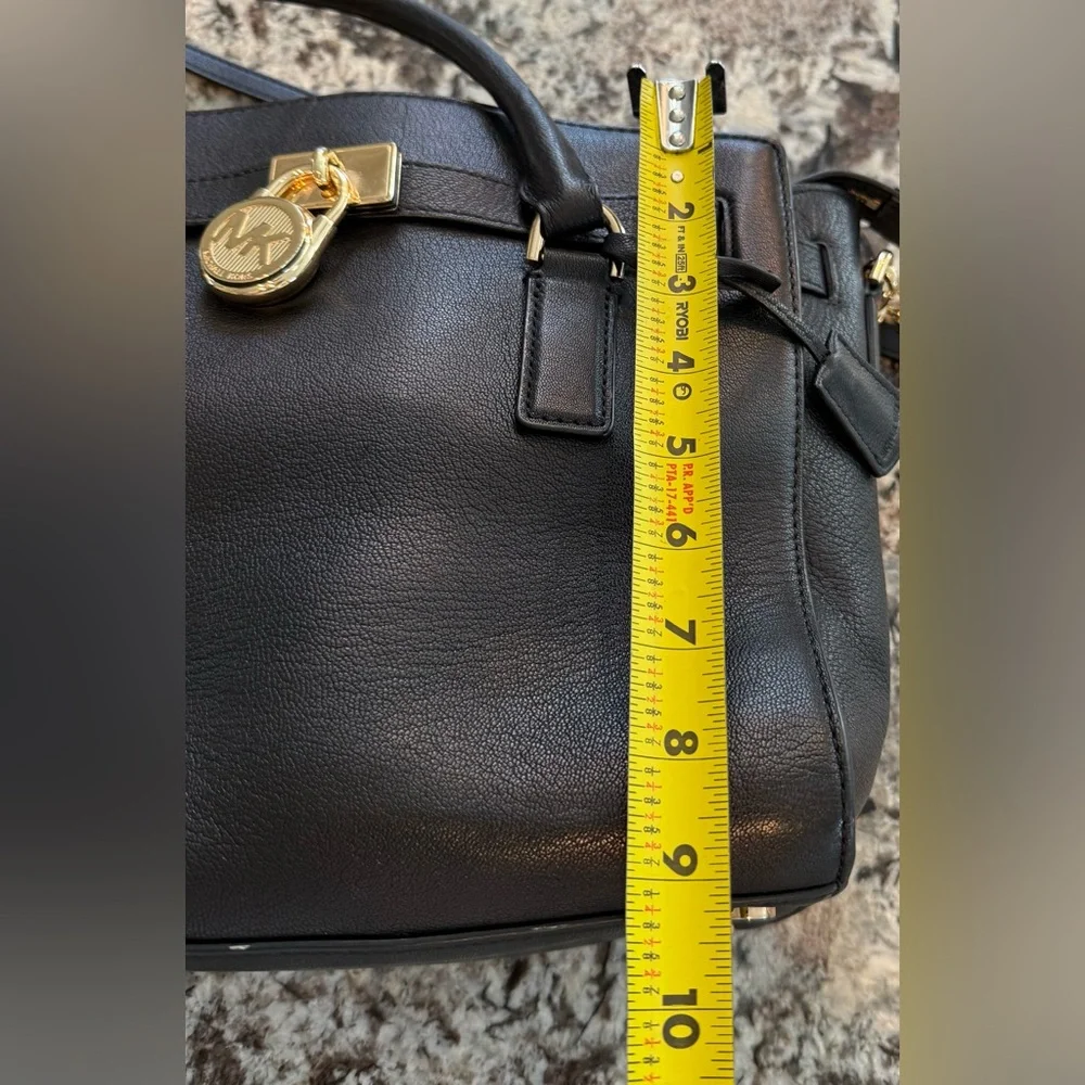 Michael Kors Lock Black and Gold Satchel with Luxurious Leather - Picture 9 of 16